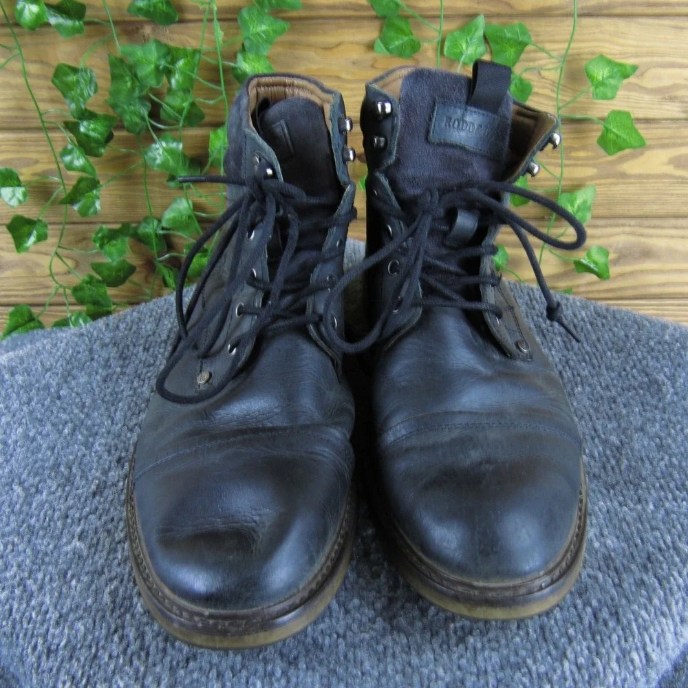 Rodd & Gunn Dunedin Military Black Leather Ankle Boots EUR‎ 43 Men's